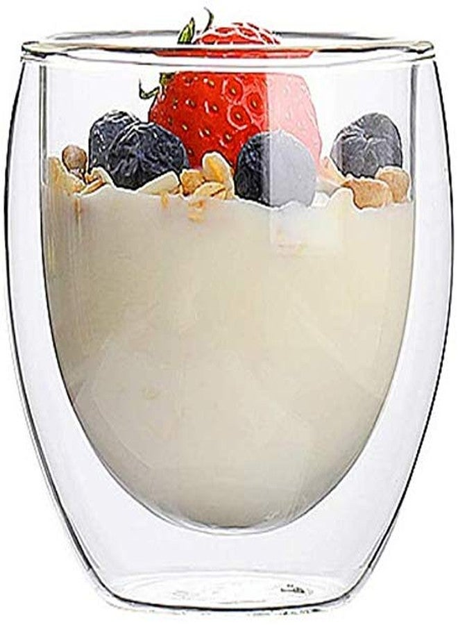 باسكيتي أكواب قهوة زجاجية معزولة بجدار مزدوج من باسكتي - أكواب حرارية قابلة للتكديس للإسبريسو واللاتيه والكابتشينو، سعة 250 مل، زجاج متين مقاوم للحرارة، تصميم عصري، (عبوة من 6 أكواب) - Image 5